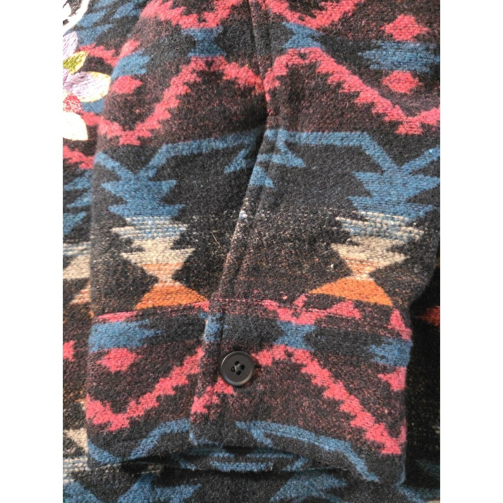 Savage Culture Western Aztec Jacket Embroidered Bull Skull Boho M/L - Picture 11 of 11